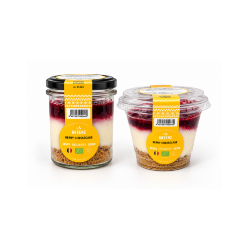 Pot de cheesecake Greenz au coulis de fruits rouges, 105 g